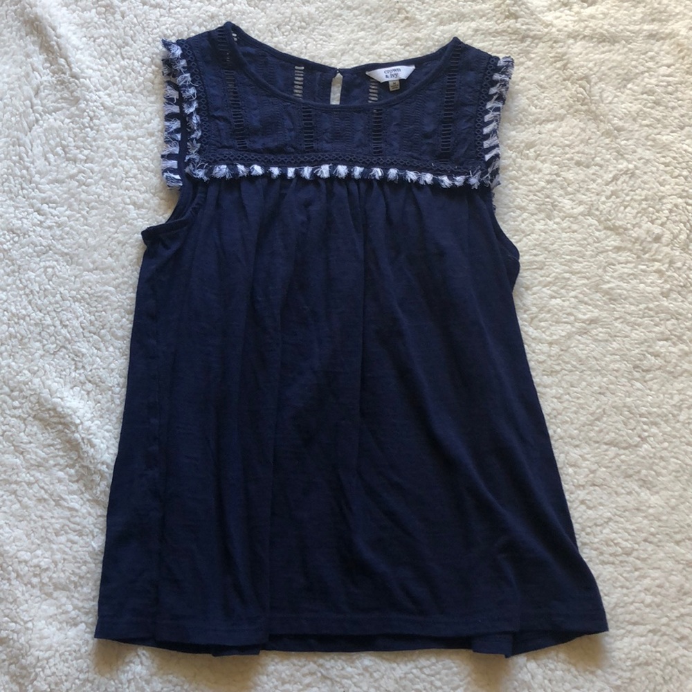 2/$20 Crown & Ivy Fringe Top